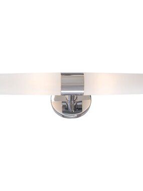 George Kovacs Saber Chrome Bathroom Vanity Light Fixture Sconce Silver Frosted